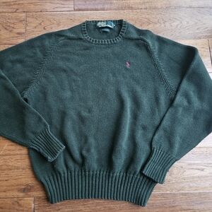 Polo by Ralph Lauren Green Crew Neck Sweater
